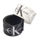 2-csomag Calvin Klein Slap karkötő  "Calvin Klein CK Jeans" Logo, 20.5 cm, KJJLBB850200, fekete/fehér Méret: N
