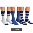 3 pár SCOTCH & SODA férfi Crew Zokni Amsterdam pamut BLEND Everyday Zokni egy méret / 41-46 Business Zokni SS601099-037 szürke/Navy, kék Melange, kék csíkos Méret: N