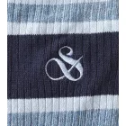 3 pár SCOTCH & SODA férfi Crew Zokni Amsterdam pamut BLEND Everyday Zokni egy méret / 41-46 Business Zokni SS601099-037 szürke/Navy, kék Melange, kék csíkos Méret: N