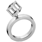 Timeless Calvin Klein női gyűrű  Cube medál, nemesacél gyűrű, méret 6, KJ3HMR00010, ezüst Méret: N
