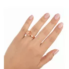 elegáns Calvin Klein női gyűrű  gömb medál, nemesacél gyűrű, finger gyűrű KJ4XPR1002, rózsa arany Méret: 6