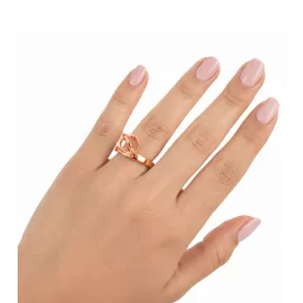   elegáns Calvin Klein női gyűrű  gömb medál, nemesacél gyűrű, finger gyűrű KJ4XPR1002, rózsa arany Méret: 6