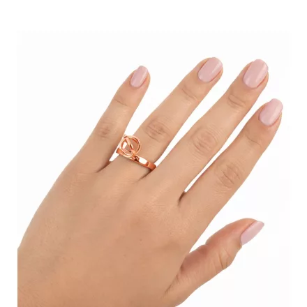 elegáns Calvin Klein női gyűrű  gömb medál, nemesacél gyűrű, finger gyűrű KJ4XPR1002, rózsa arany Méret: 6