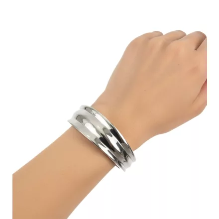 stílusos Calvin Klein női nemesacél karperec Karkötő, csukló Ékszer, méret XS, KJ4SMD0001, ezüst Méret: N