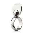 Timeless Calvin Klein női gyűrű  Hinged Disc, nemesacél gyűrű, Finger gyűrű KJ3ZBR28010 ezüst Méret: 8