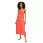 Cozy női nightdress  smocked részletek, pajama hálóing, pamut ruha 912155 piros Méret: 48_50