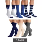 3 pár SCOTCH & SODA férfi Crew Zokni Amsterdam Everyday Zokni egy méret / 41-46 pamut BLEND in szürke/Navy/kék vagy műselyem BLEND in szürke/Navy/bézs Méret: N