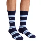 3 pár SCOTCH & SODA férfi Crew Zokni Amsterdam Everyday Zokni egy méret / 41-46 pamut BLEND in szürke/Navy/kék vagy műselyem BLEND in szürke/Navy/bézs Méret: N