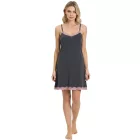 dekoratív női hálóing/pajama  delicate fűző és bows, pamut nightdress 927280 szürke/rózsaszín Méret: 52_54