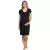 Practical női szoptatós hálóing/pelenkázó Nightdress/pelenkázó Nightwear in pamut 943160 fekete Méret: 36_38
