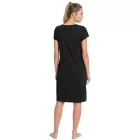 Practical női szoptatós hálóing/pelenkázó Nightdress/pelenkázó Nightwear in pamut 943160 fekete Méret: 36_38