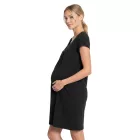 Practical női szoptatós hálóing/pelenkázó Nightdress/pelenkázó Nightwear in pamut 943160 fekete Méret: 48_50
