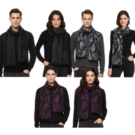   elegáns Roberto Cavalli sál for férfi és női, made of pure gyapjú, elérhető in fekete/szürke, fekete/piros, vagy szürke/fekete Méret: N