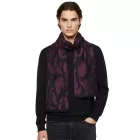 elegáns Roberto Cavalli sál for férfi és női, made of pure gyapjú, elérhető in fekete/szürke, fekete/piros, vagy szürke/fekete Méret: N