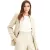 klasszikus linen-look blézer nőknek  csíkos bélés, loose fit, 965058 bézs Méret: 50