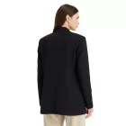 klasszikus linen-look blézer nőknek  csíkos bélés, loose fit, 968952 fekete Méret: 46