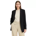 klasszikus linen-look blézer nőknek  csíkos bélés, loose fit, 968952 fekete Méret: 50