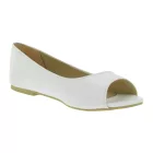 Timeless női balerina cipő lapostalpú cipő in szintetikus bőr, Peep-Toe Summer Cipő 936522 fehér Méret: 41