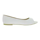 Timeless női balerina cipő lapostalpú cipő in szintetikus bőr, Peep-Toe Summer Cipő 936522 fehér Méret: 41