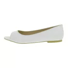Timeless női balerina cipő lapostalpú cipő in szintetikus bőr, Peep-Toe Summer Cipő 936522 fehér Méret: 41