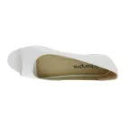 Timeless női balerina cipő lapostalpú cipő in szintetikus bőr, Peep-Toe Summer Cipő 936522 fehér Méret: 41