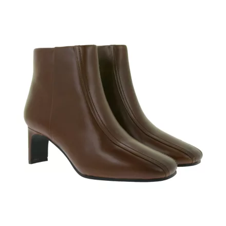 elegáns Clarks női Seren 55 Top British  ódi bőr magassarkú boka csizma cipő – klasszikus boka csizma cipő 26166940 Cognac barna Méret: 40