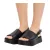 trendi női Comfort emelvény szandál, Summer Cipő  tépőzáras Fastener, 951891 fekete Méret: 42