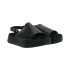 trendi női Comfort emelvény szandál, Summer Cipő  tépőzáras Fastener, 951891 fekete Méret: 42