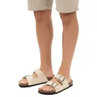 klasszikus férfi summer papucs cipő  buckles 956650 bézs Méret: 43