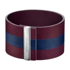Trendy Calvin Klein női ódi bőr Karkötő  a wide ellentét csíkos. Karkötő méret XS (15cm) KJ9K in fekete, navy, piros, vagy anthracite. Méret: N