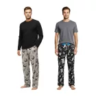 RE:fedett Lounge nadrág férfi Pajama nadrág  Star Trek vagy Star Wars Csillagok Háborúja Print, pamut, szürke vagy fekete/fehér Méret: S