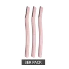 3-csomag Bondiblades női Derma Razor Dermaplaning Razor for Removing barack haj, rózsaszín Méret: N