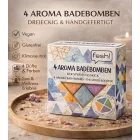 4-csomag fesh! Aroma fürdő Bombs in négy Different Colors és Scents - Sustainable fürdő kiegészítő - Wellness kék/lila/narancssárga/sárga Méret: N
