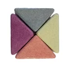4-csomag fesh! Aroma fürdő Bombs in négy Different Colors és Scents - Sustainable fürdő kiegészítő - Wellness kék/lila/narancssárga/sárga Méret: N