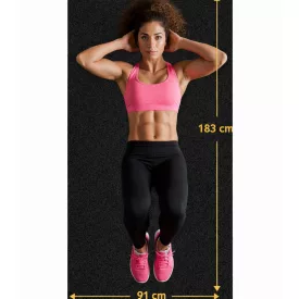   gumi King Training matt, Non-Slip gumi matt, Protective matt for súly Benches, Racks, Cross edzőcipő, Treadmills vagy Exercise Bikes, Fitness matt, sport matt, 183 x 91 cm, fekete Méret: N