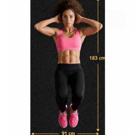 gumi King Training matt, Non-Slip gumi matt, Protective matt for súly Benches, Racks, Cross edzőcipő, Treadmills vagy Exercise Bikes, Fitness matt, sport matt, 183 x 91 cm, fekete Méret: N