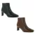 elegáns Clarks női Seren 55 Top British  ódi bőr magassarkú boka csizma cipő – klasszikus boka csizma cipő 2616694 Cognac barna vagy fekete Méret: 39