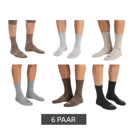 6 pár SCOTCH & SODA férfi fél-Terry magas-Quarter Crew Zokni Amsterdam Everyday Zokni méret 41-46 Business Zokni SS43442-280 bézs, világos szürke, barna, szürke, barna, Anthracite Méret: N