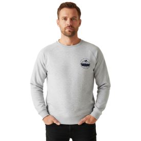   Sustainable REGATTA Nithsdale Pulóver férfi pamut pulóver pulóver RMA565-906 szürke Méret: 58-60