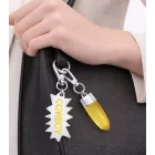Cool Calvin Klein Downtown medál szett: nemesacél Pendants  kontrasztos  és COWBOY Logo - táska kiegészítő - 7 x 1.3 cm - sárga, piros, vagy kék Méret: N