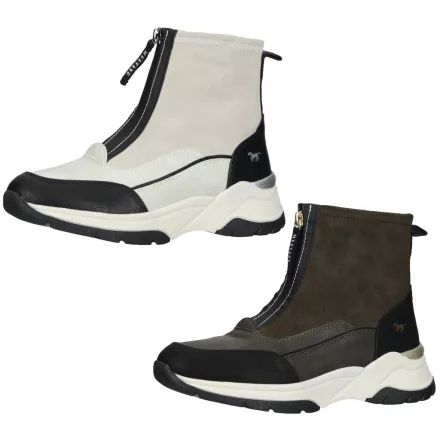 magas-quality MUSTANG női winter boka csizma cipő  zipper, 1438-501, zöld vagy fehér Méret: 40