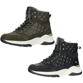   Versatile MUSTANG boka csizma cipő, fűző-up Cipő nőknek, Winter Booties 1438-603, zöld vagy fekete Méret: 39