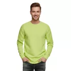 férfi Urban pulóver  Ribbed ujj, pulóver Pulóver 19056 in szürke Melange, Lime zöld, rózsaszín, világos barna, világos zöld, Khaki, Navy kék, vagy fekete Méret: S