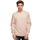 férfi Urban pulóver  Ribbed ujj, pulóver Pulóver 19056 in szürke Melange, Lime zöld, rózsaszín, világos barna, világos zöld, Khaki, Navy kék, vagy fekete Méret: S