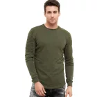 férfi Urban pulóver  Ribbed ujj, pulóver Pulóver 19056 in szürke Melange, Lime zöld, rózsaszín, világos barna, világos zöld, Khaki, Navy kék, vagy fekete Méret: S