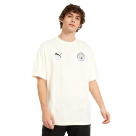   Comfortable PUMA Manchester City KidSuper Graphic póló 2025/26 férfi pamut Football Ing Relaxed Fit 701235146 001 Off-fehér Méret: M