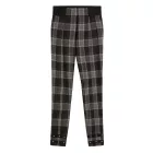lágy női Jeggings, Checkered Bootcut Nadrág  díszgomb, Skinny Fit, 926776 szürke/fekete/arany/barna Méret: 32_34