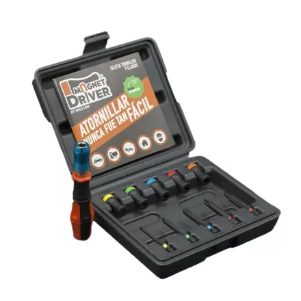 MICATON mágneses Driver Screwdriver szett  mágneses Bit tartó, 5 mágneses Attachments & 5 Extended Bits (PH0, PH1, PH2, PH3, SQ2) Tool kiegészítő, fekete/színes Méret: N