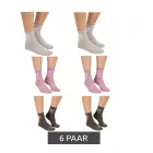 6 pár SCOTCH & SODA női fél-Terry Quarter Crew Zokni, Everyday Zokni, Business Zokni, méret 35.5-39.5, SS123682 284, bézs, rózsaszín, barna Méret: N