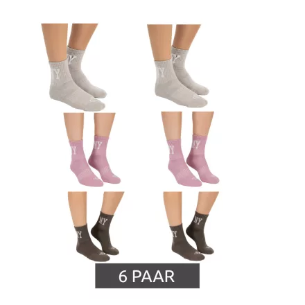 6 pár SCOTCH & SODA női fél-Terry Quarter Crew Zokni, Everyday Zokni, Business Zokni, méret 35.5-39.5, SS123682 284, bézs, rózsaszín, barna Méret: N